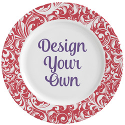 Swirl Ceramic Dinner Plates (Set of 4) (Personalized)