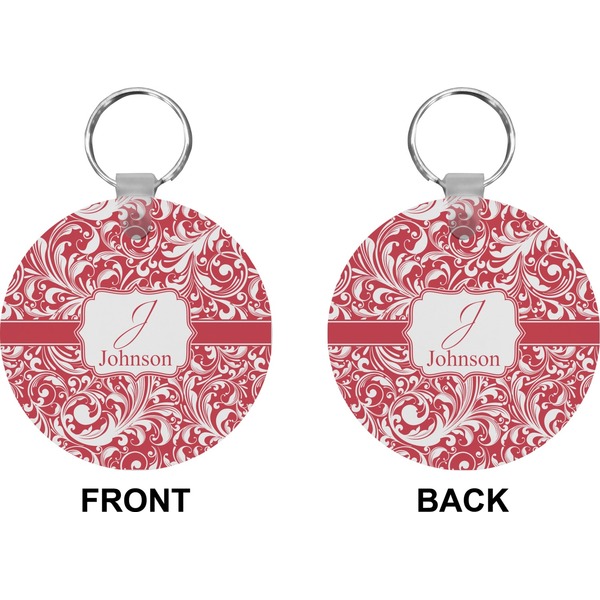 Swirl Circle Keychain (Front + Back)