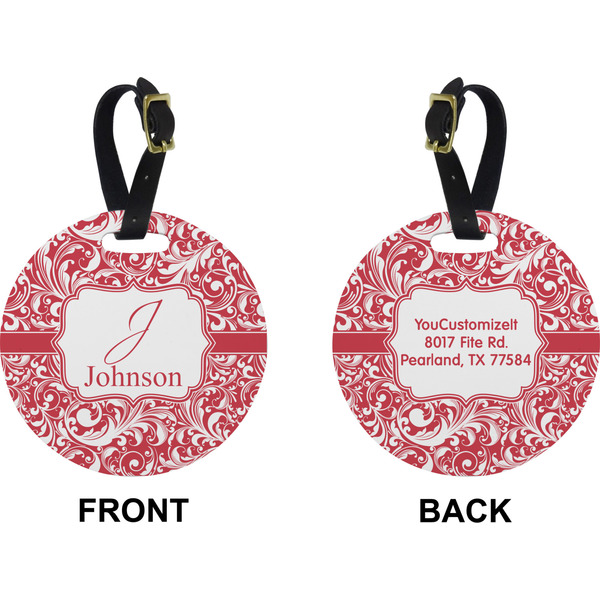 Swirl Circle Luggage Tag (Front + Back)