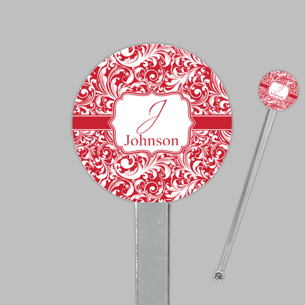 Swirl Clear Plastic 7" Stir Stick - Round - Closeup