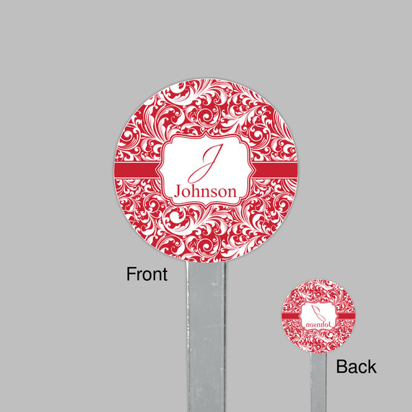 Swirl Clear Plastic 7" Stir Stick - Round - Front & Back