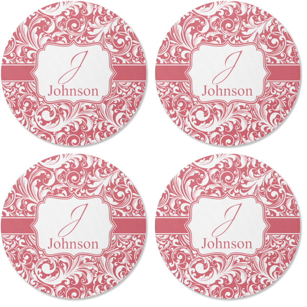 Swirl Coaster Round Rubber Back - Apvl