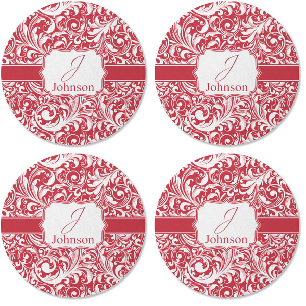 Swirl Coaster Round Rubber Back - Apvl