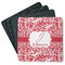 Swirl Square Rubber Backed Coasters - Set of 4 (Personalized)