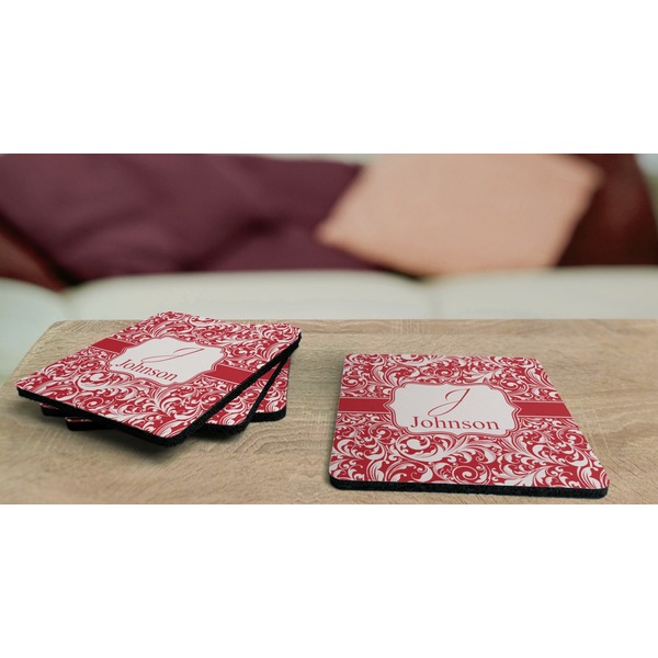 Swirl Coaster Rubber Back - On Coffee Table