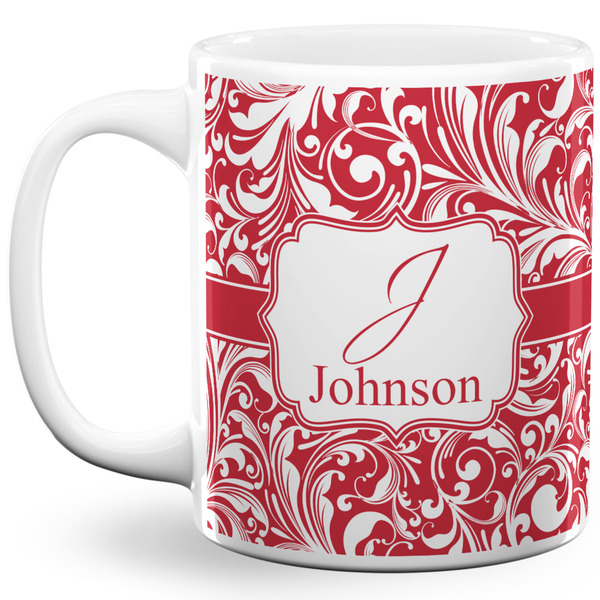 Custom Swirl 11 Oz Coffee Mug - White (Personalized)