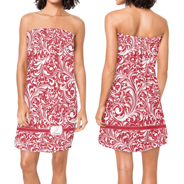 Swirl Custom Bath Wrap - Front & Back View