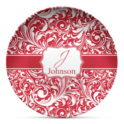 Swirl Microwave Safe Plastic Plate - Composite Polymer (Personalized)