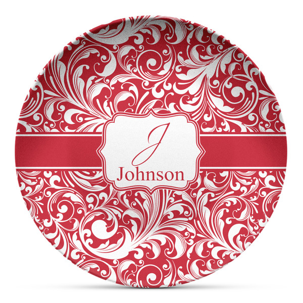 Custom Swirl Microwave Safe Plastic Plate - Composite Polymer (Personalized)