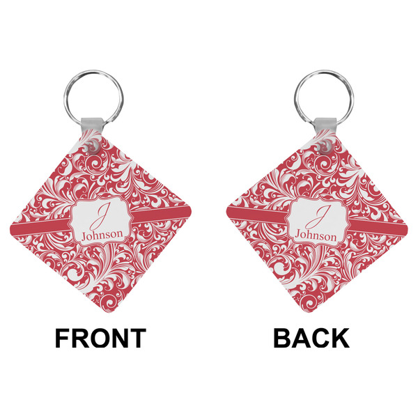 Swirl Diamond Keychain (Front + Back)