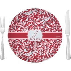 Swirl 10" Glass Lunch / Dinner Plates - Single or Set (Personalized)