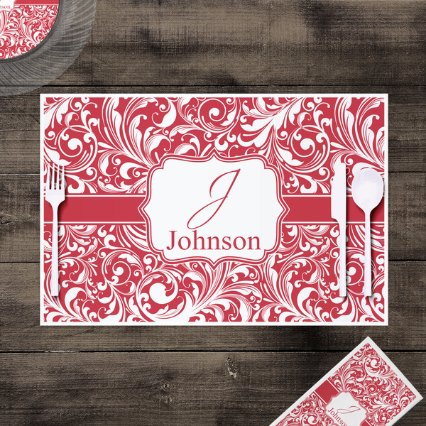 Swirl Disposable Paper Placemat - In Context