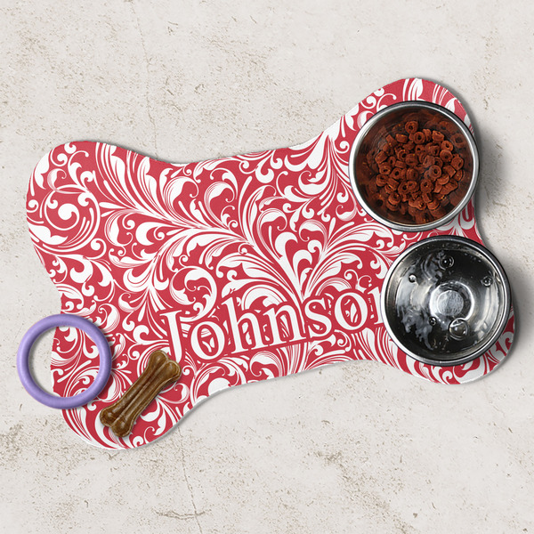 Swirl Dog Bone Shaped Mat Lifestyle