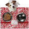 Swirl Dog Food Mat - Medium w/ Name and Initial