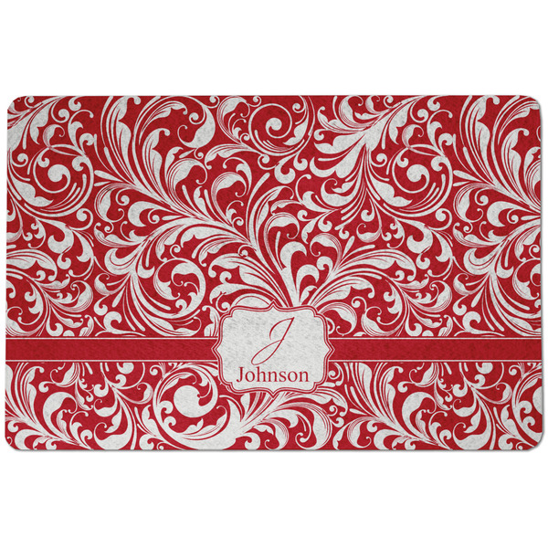 Custom Swirl Dog Food Mat w/ Name and Initial