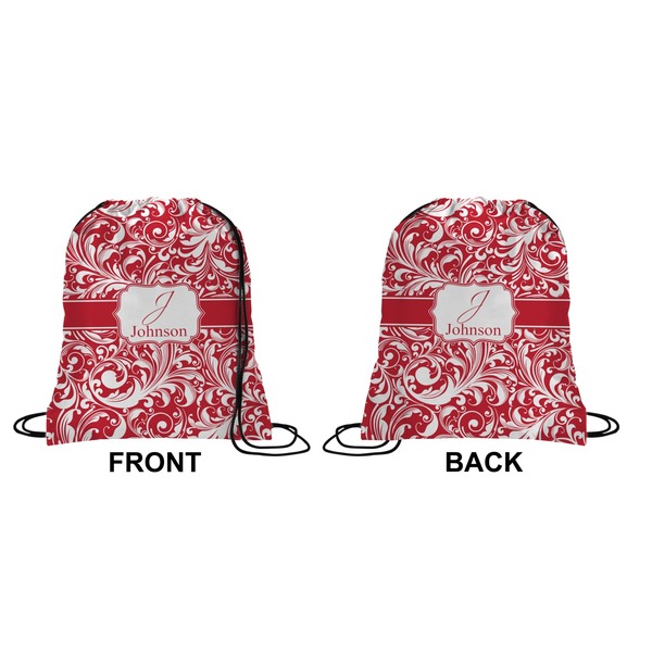Swirl Drawstring Backpack Front & Back Small