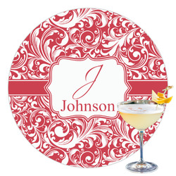 Swirl Printed Drink Topper - 3.5" (Personalized)