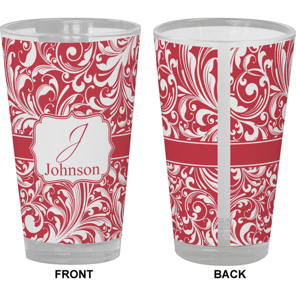 Swirl Pint Glass - Full Color - Front & Back Views
