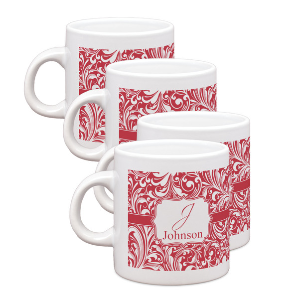 Custom Swirl Single Shot Espresso Cups - Set of 4 (Personalized)