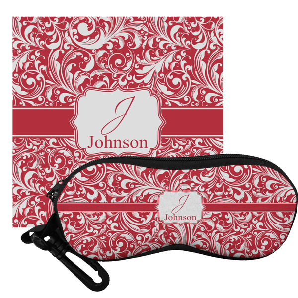 Custom Swirl Eyeglass Case & Cloth (Personalized)