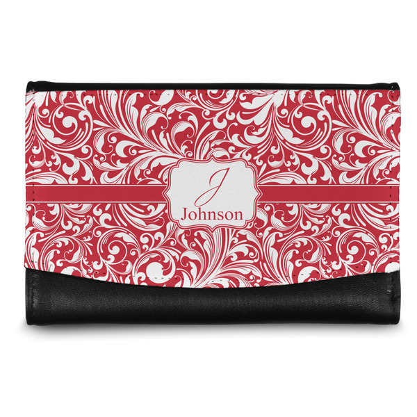 Custom Swirl Genuine Leather Women's Wallet - Small (Personalized)