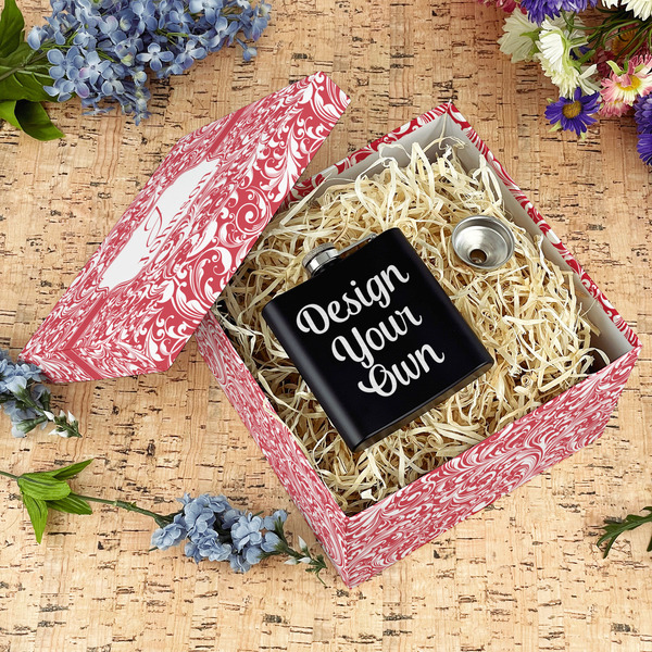 Swirl Gift Boxes with Lid - Canvas Wrapped - Large - In Context