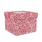 Swirl Gift Box with Lid - Canvas Wrapped - Medium (Personalized)