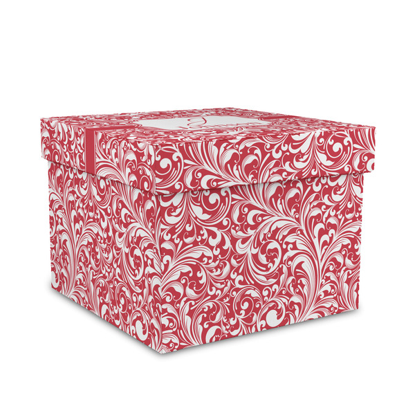 Custom Swirl Gift Box with Lid - Canvas Wrapped - Medium (Personalized)