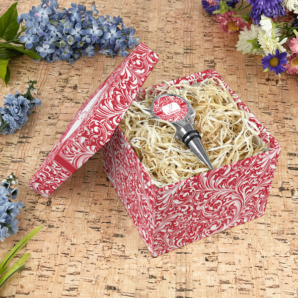 Swirl Gift Boxes with Lid - Canvas Wrapped - Medium - In Context