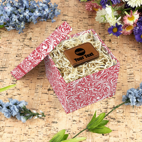 Swirl Gift Boxes with Lid - Canvas Wrapped - Small - In Context