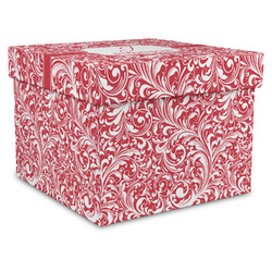Swirl Gift Box with Lid - Canvas Wrapped - X-Large (Personalized)