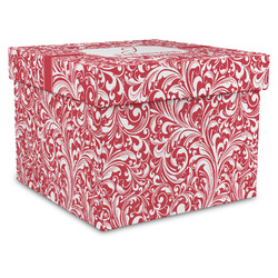 Swirl Gift Box with Lid - Canvas Wrapped - XX-Large (Personalized)