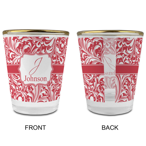 Swirl Glass Shot Glass - with gold rim - APPROVAL