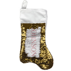 Swirl Reversible Sequin Stocking - Gold (Personalized)