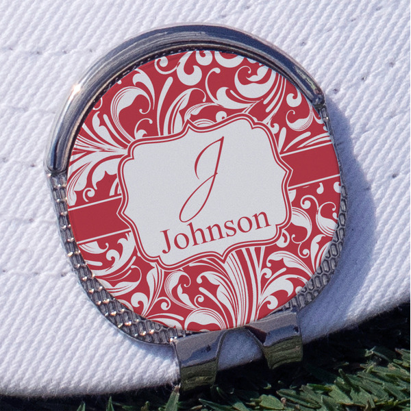 Custom Swirl Golf Ball Marker - Hat Clip
