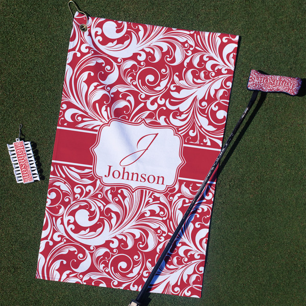 Custom Swirl Golf Towel Gift Set (Personalized)