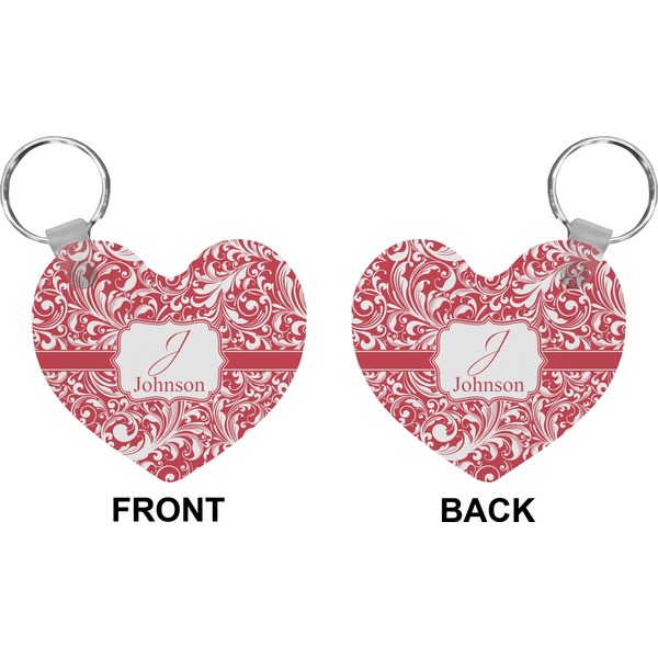 Swirl Heart Keychain (Front + Back)