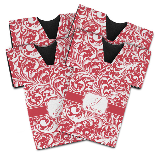 Custom Swirl Jersey Bottle Cooler - Set of 4 (Personalized)