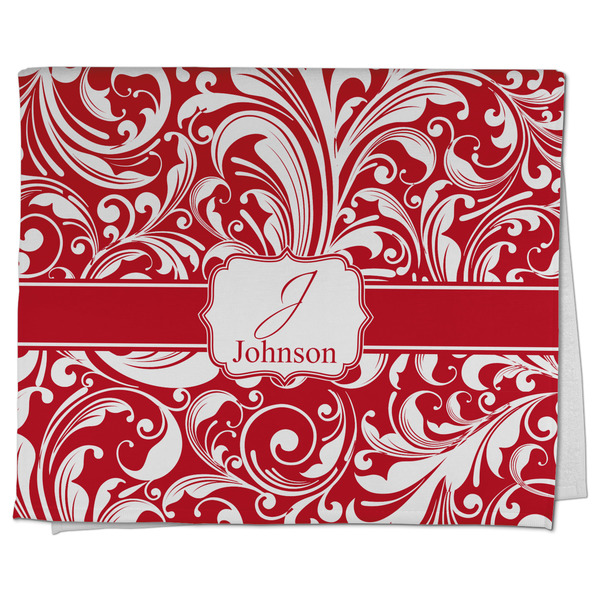 Custom Swirl Kitchen Towel - Poly Cotton w/ Name and Initial