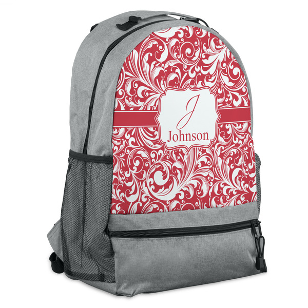 Custom Swirl Backpack - Grey (Personalized)