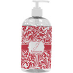 Swirl Plastic Soap / Lotion Dispenser (16 oz - Large - White) (Personalized)