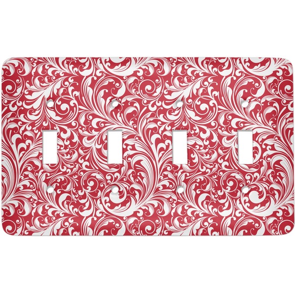 Custom Swirl Light Switch Cover (4 Toggle Plate)