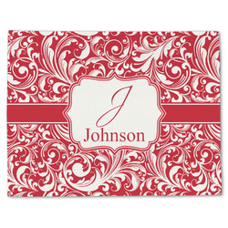 Swirl Single-Sided Linen Placemat - Single w/ Name and Initial