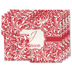 Swirl Linen Placemat w/ Name and Initial