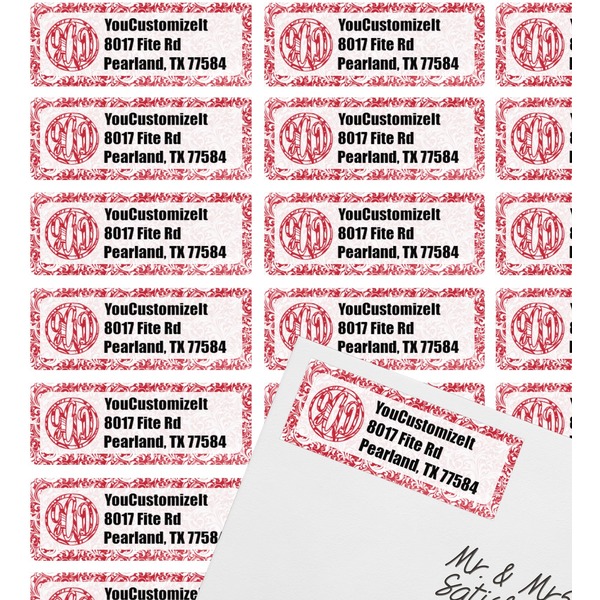Swirl Mailing Label on Envelope - Multiple Labels