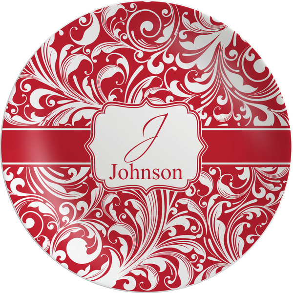 Custom Swirl Melamine Plate (Personalized)