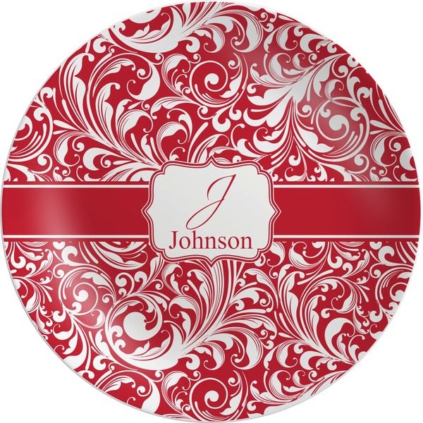 Custom Swirl Melamine Plate (Personalized)