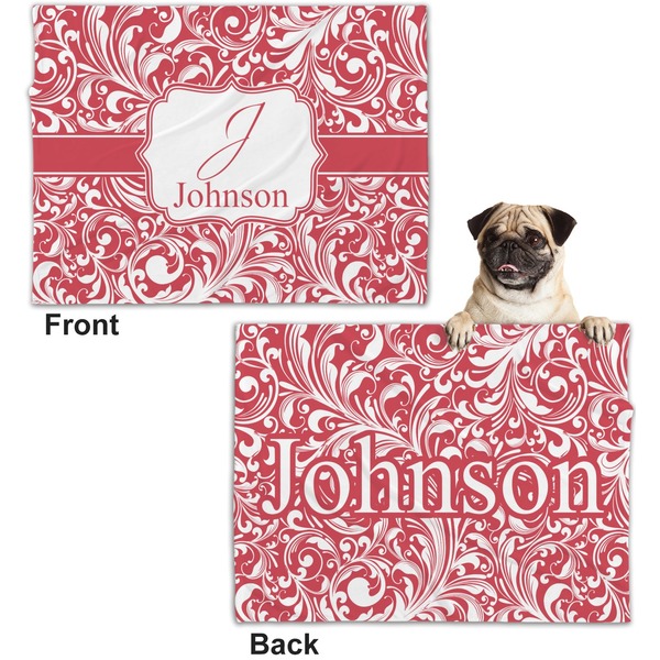 Swirl Microfleece Dog Blanket - Regular - Front & Back