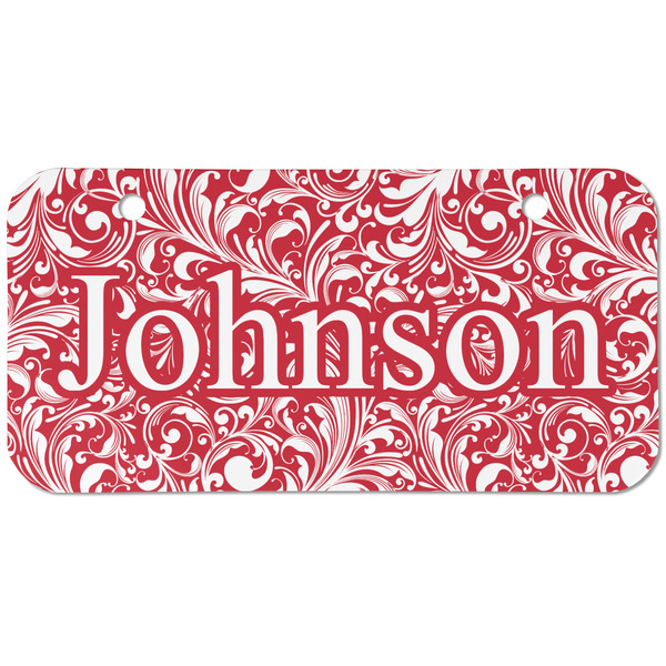 Swirl Mini Bicycle License Plate - Two Holes