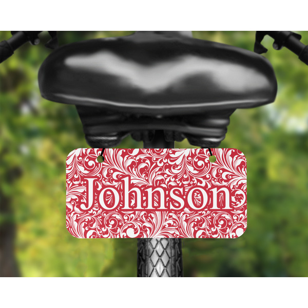 Swirl Mini License Plate on Bicycle - LIFESTYLE Two holes